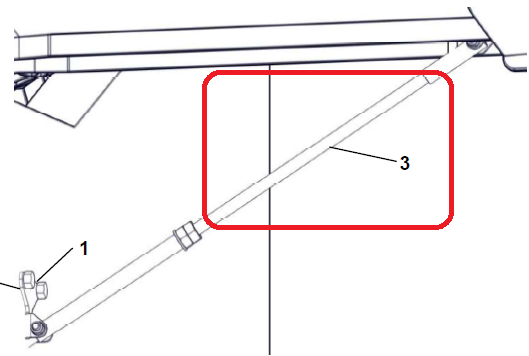 Threaded rod for support bracket cone f/BD Blue 140C V23